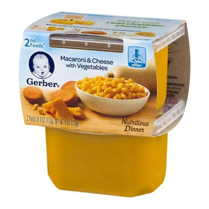 Gerber baby food top mac and cheese