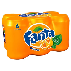 Fanta Orange Can 6 Pack Soda