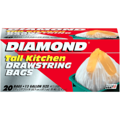 Diamond tall kicthen drawstring 13 Gallon 