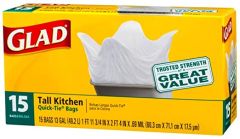 Diamond Tall White Kitchen Bags 13 Gallons