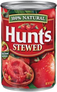 hunts Stewed Tomatoes Can