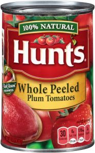 hunts Whole Peeled Plum Tomatoes Can