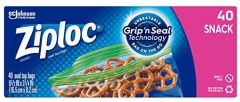 Ziploc Snacks Storage 40 Snack Bags