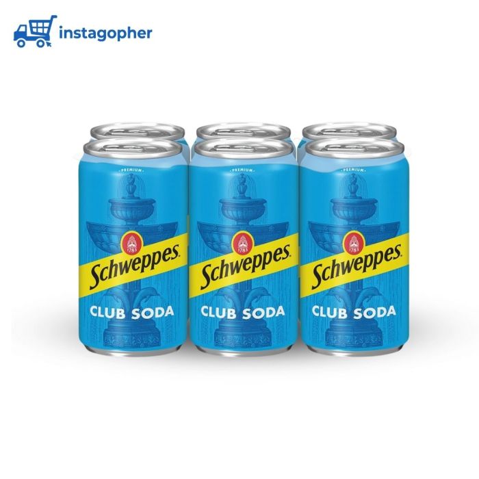Schweppes Club Soda, 7.5 fl Oz 6 Cans