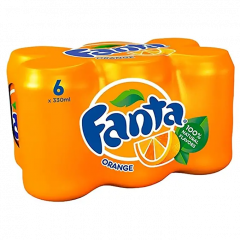 Fanta Orange Can 6 Pack Soda